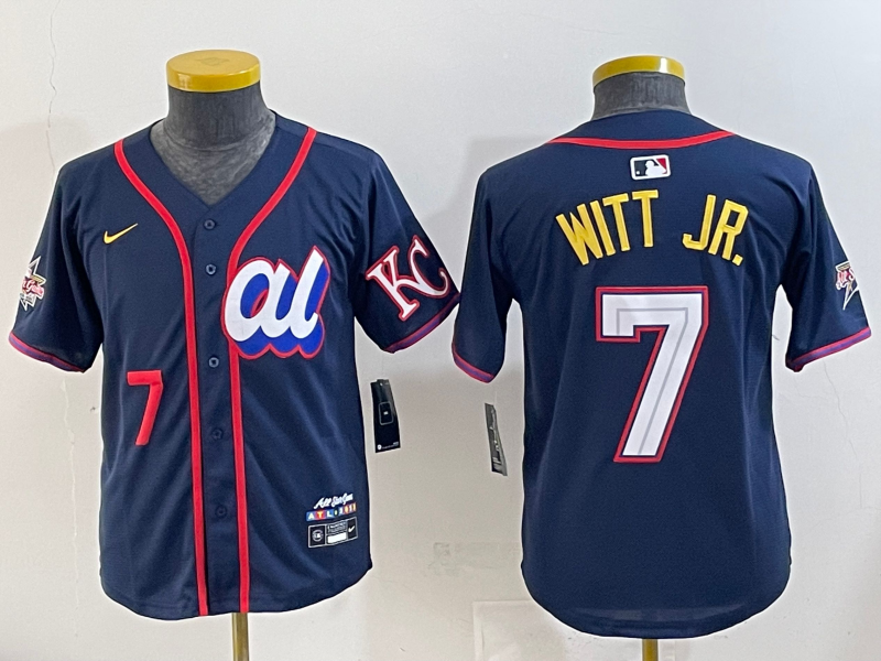 Youth Kansas City Royals #7 Witt Jr Nike MLB All Strar Jersey style 003->youth mlb jersey->Youth Jersey